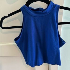 Blue halter top